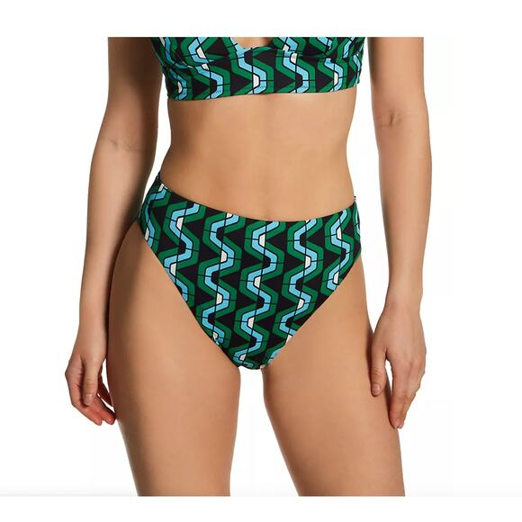 Sanctuary Geo Wave High Leg High Rise Bikini Bottom - Small - Picture 1 of 6